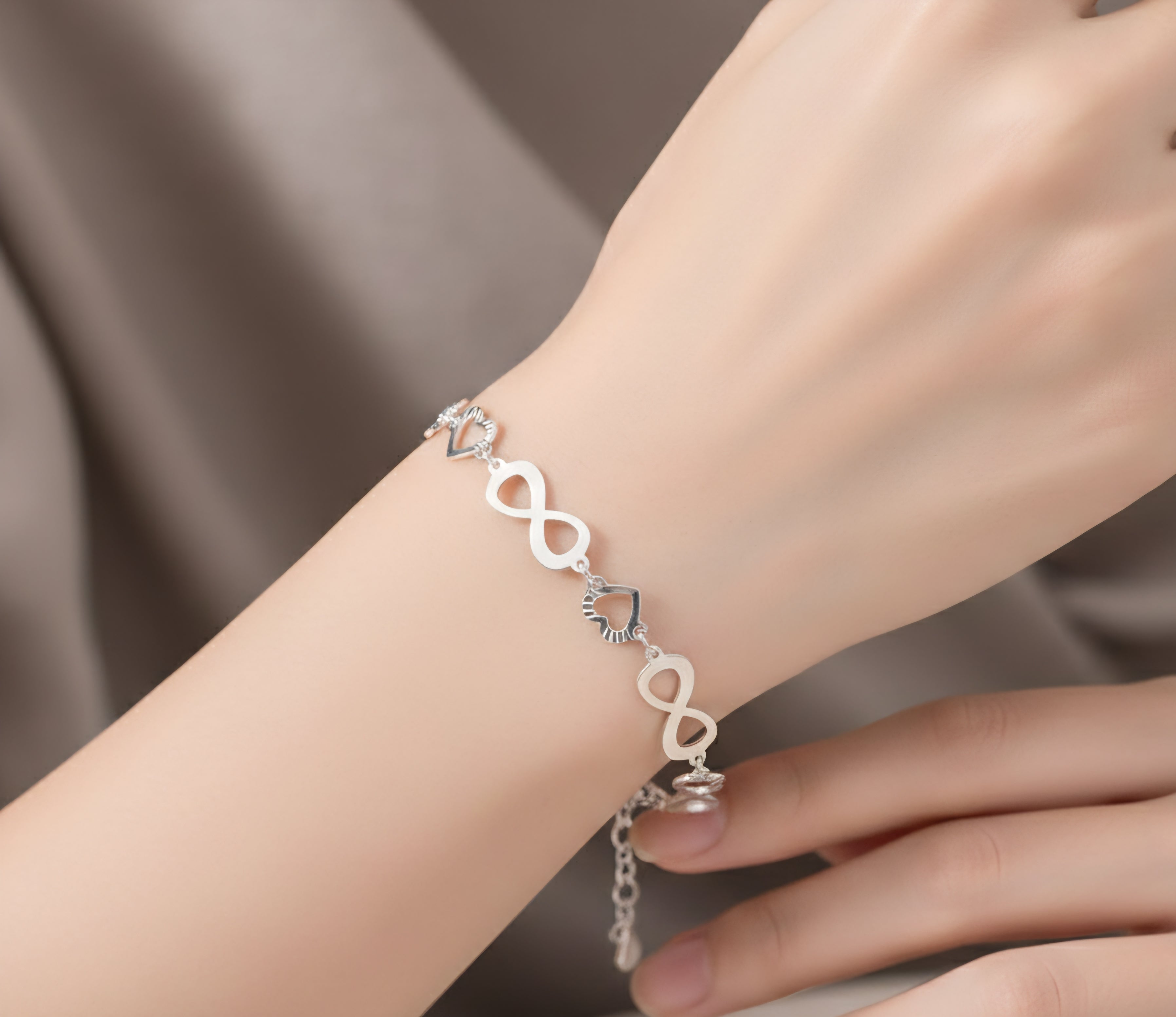 Pulsera Plata 925 Infinito Entrelazado