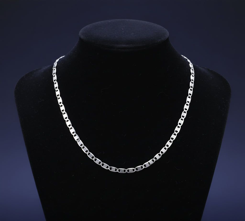 Cadena marina plata de lujo