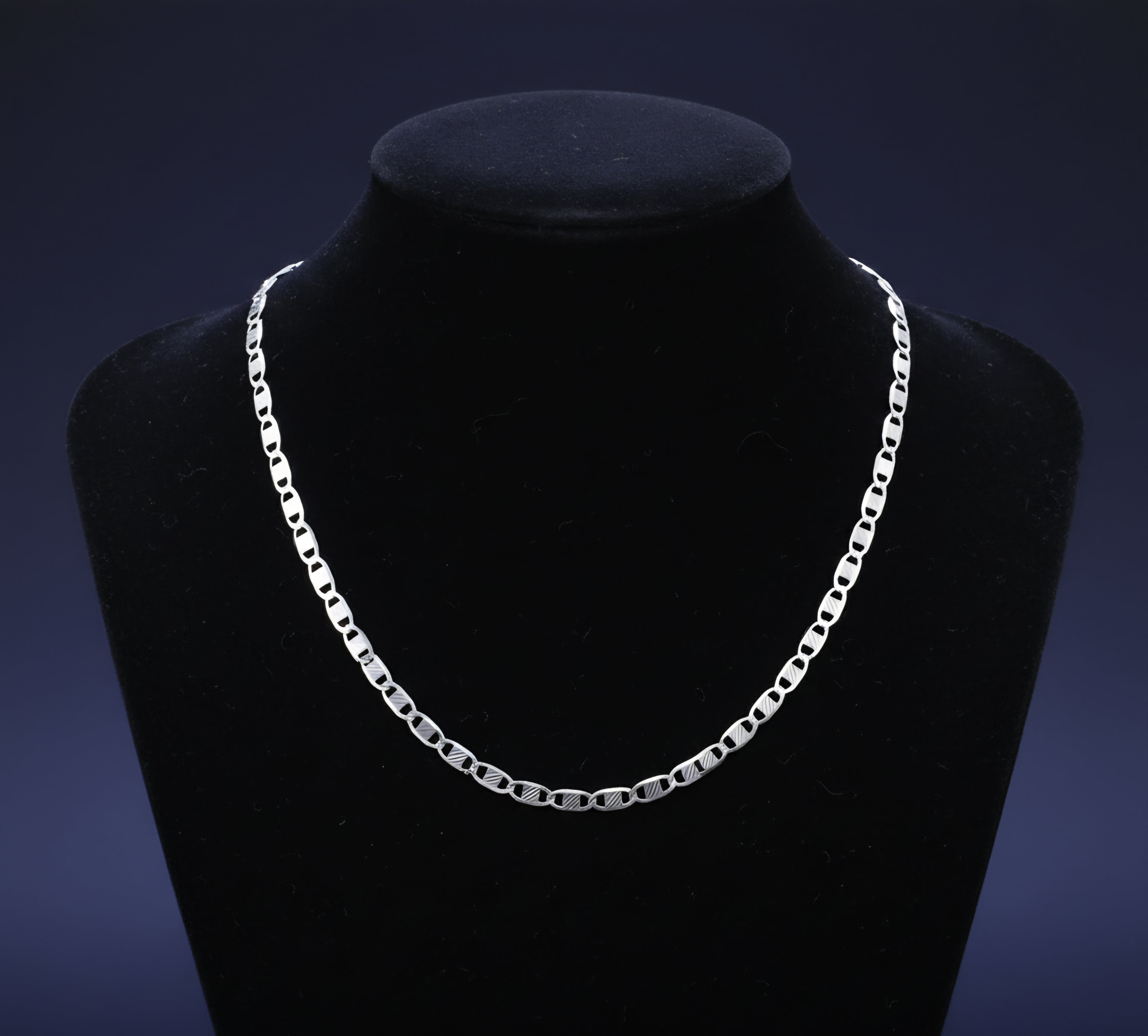 Cadena marina plata de lujo