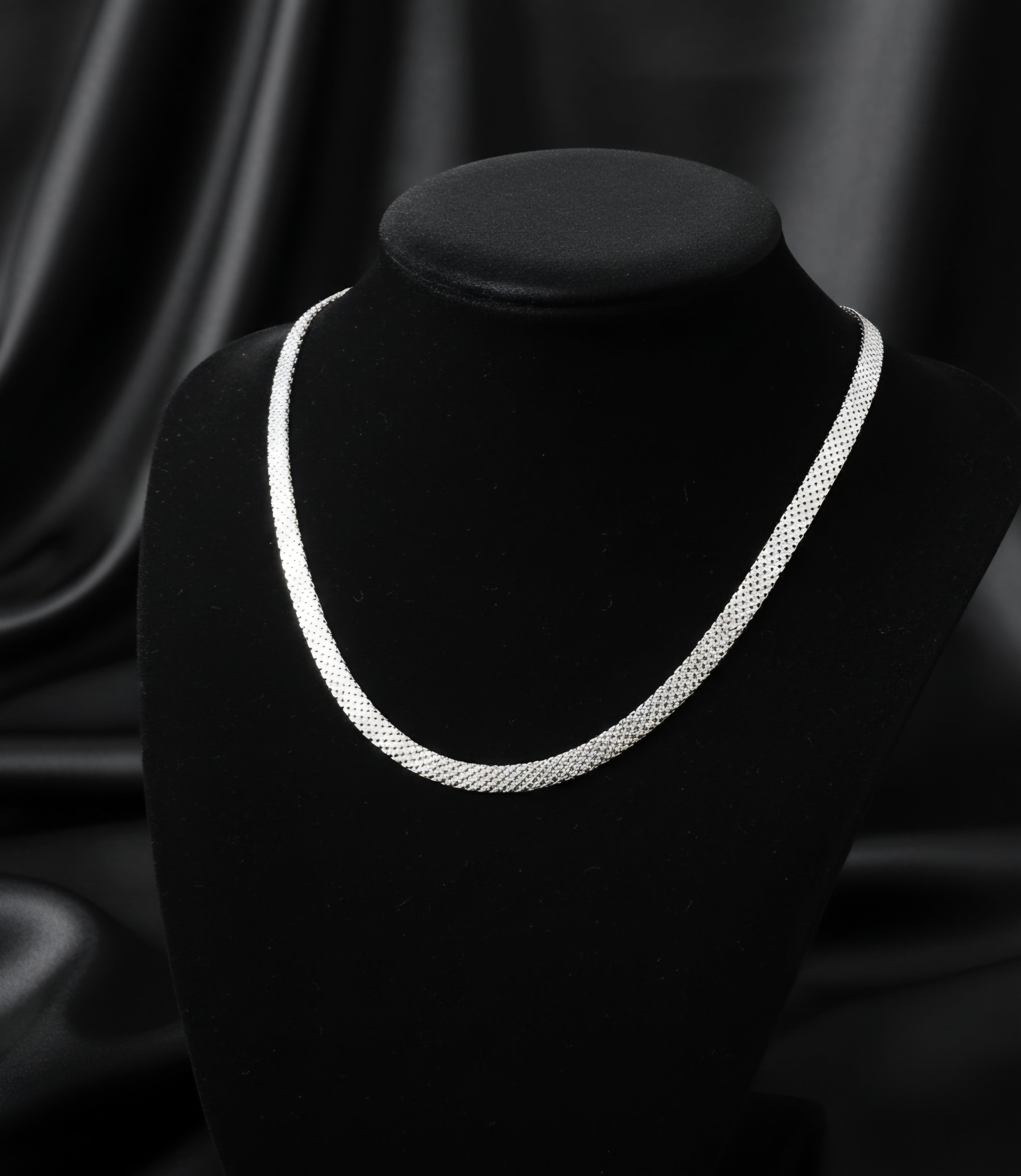 Cadena Tejido Malla en Plata 925 Italiana